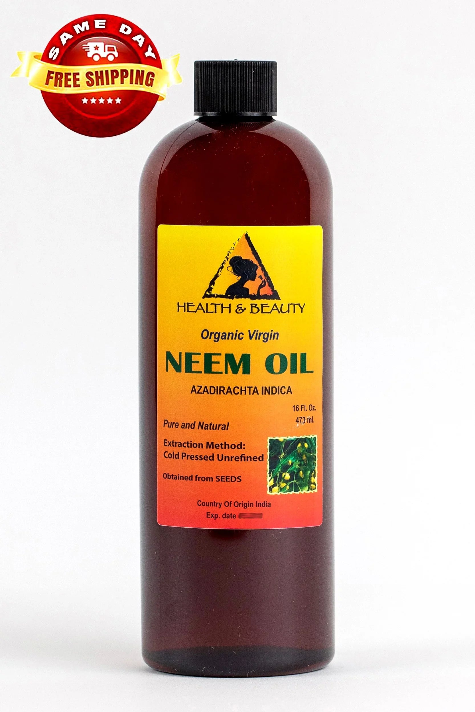 NEEM OIL ORGANIC UNREFINED CONCENTRATE VIRGIN COLD PRESizeSizeED RAW PURE 32 OZ
