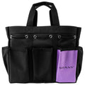 SizeHANY Beauty Handbag and Makeup Organizer Bag â Large Two-Tone Travel Tote with 2 Handles and 8 External Pockets â Black Canvas