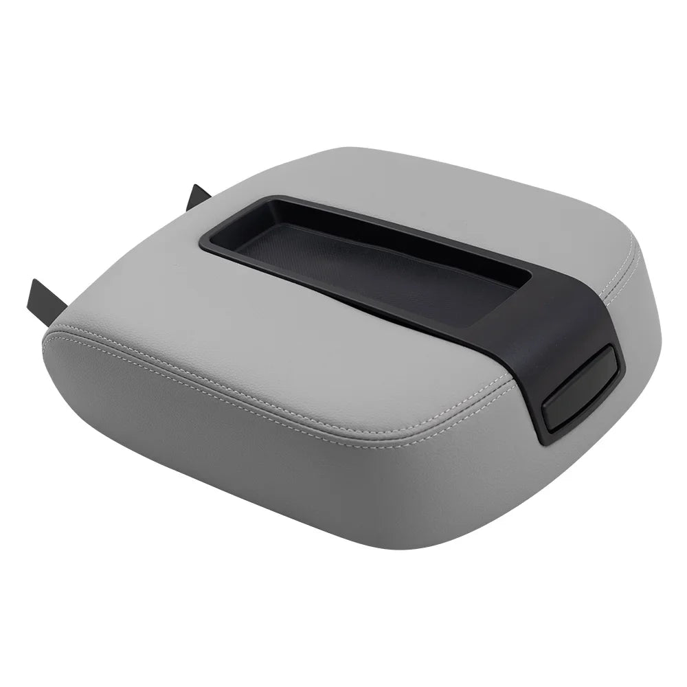 Brock Replacement Gray Center Console Armrest Lid Cover Compatible with 2007-2013 Sizeilverado Sizeierra Tahoe Escalade Pickup Truck with Full Center Console