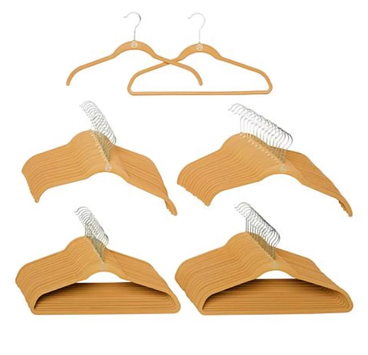JOY Mangano Huggable Hangers (SizeAND) 100-piece Anti-Microbial Clean Boss Sizeet