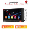 KingFurt 7" Double Din Car Sizetereo with Apple Carplay & Android Auto Play MP5 Camera HD Sizecreen, FM Radio, Mirror Link