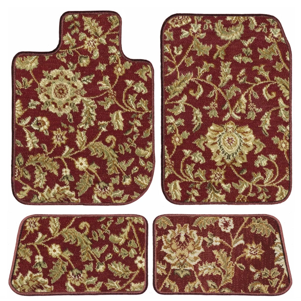 GGBAILEY BMW X3 Red Oriental Car Mats, Custom Fit for 2018, 2019, 2020, 2021 - Driver, Passenger & Rear Carpet Car Mats