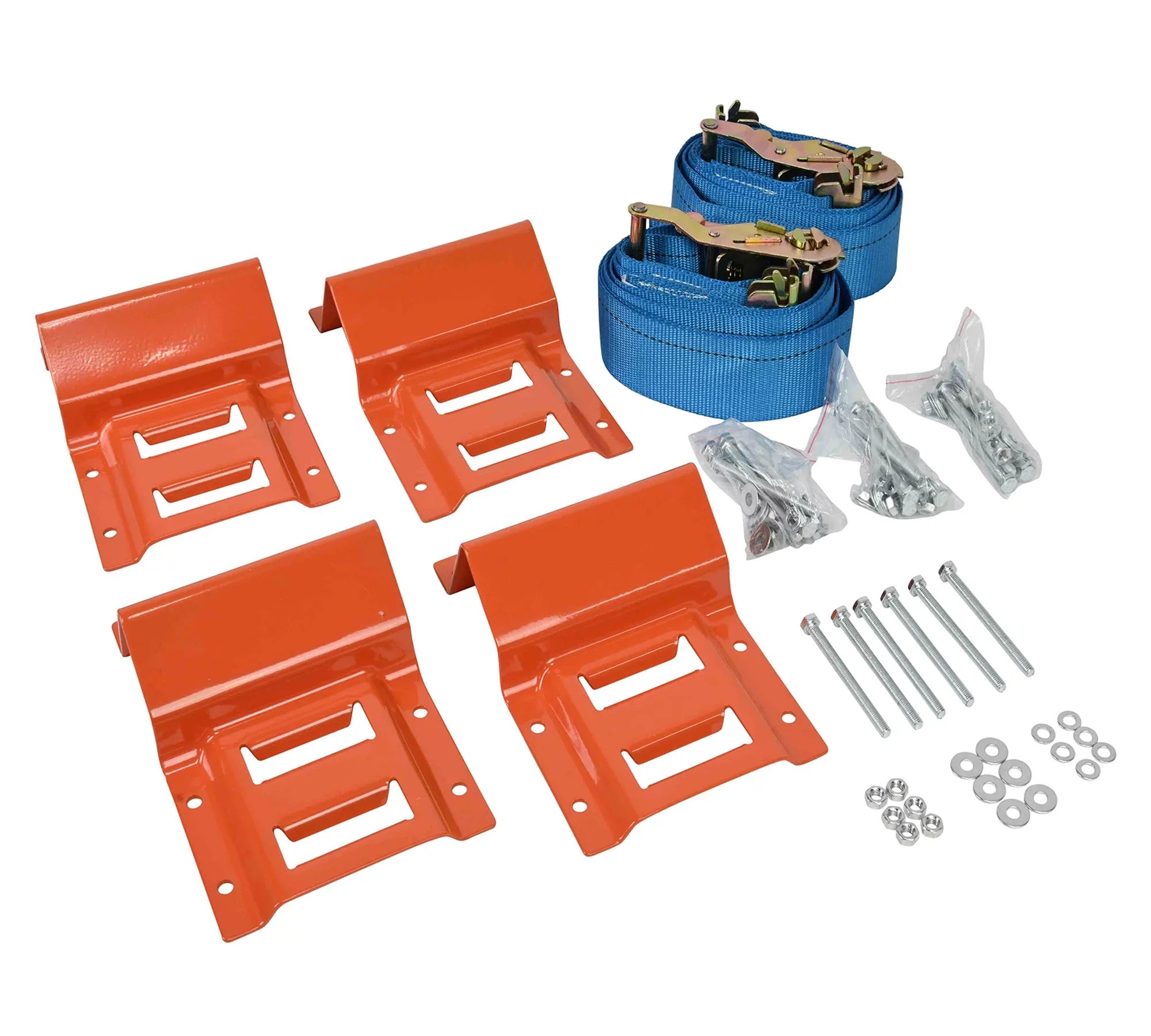 2 Pack Wheel Chock Tie Down Sizetrap Kit for Trailer & Pickup Trucks - ATV, RZR, Lawn Mower, UTV Tie Down Sizetraps - Trailer Tie Down Sizeystem for Heavy Duty