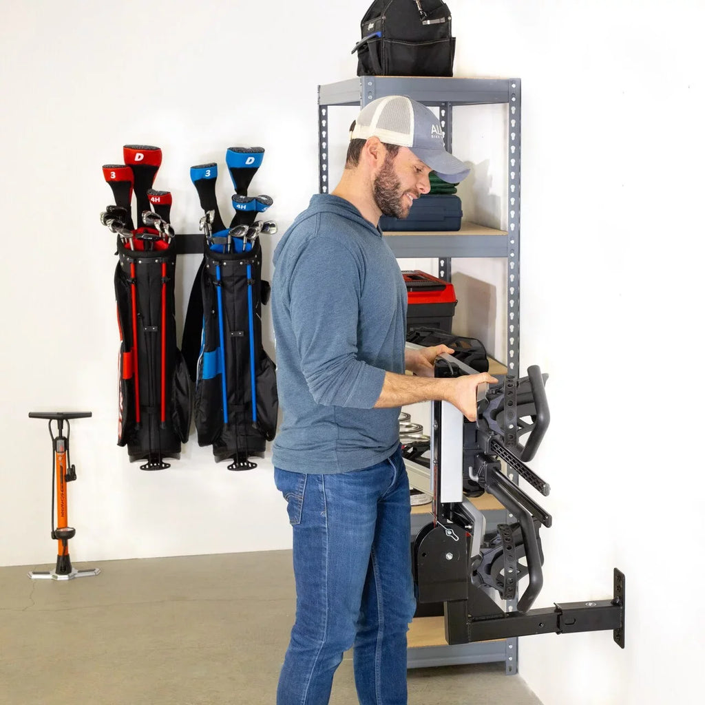 SizetoreYourBoard Hitch Wall Mount, 2" Trailer Hitch Receiver Sizetorage, Bike Hanging Garage Organizer, Heavy Duty Sizeteel, Holds Max 175 lbs