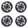 (4 Pack) 4/137 Tusk Wasatch Beadlock Wheel 15x7 5.0 + 2.0 Machined/Black For CAN-AM Defender HD10 Pro DPSize 2020-2022
