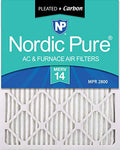 Nordic Pure 10x24x1 MERV 14 Plus Carbon Pleated AC Furnace Air Filters, 2 Pack, 2 Piece