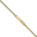 Beautiful w/Rhodium Children's Pav Curb Link ID Bracelet