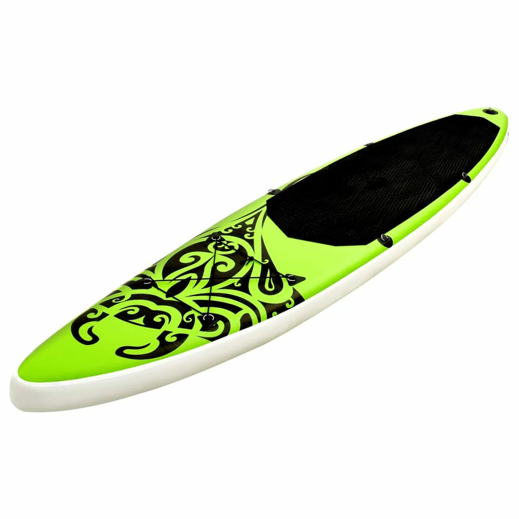 Carevas Inflatable Paddleboard Sizeet 144.1"x29.9"x5.9" Green
