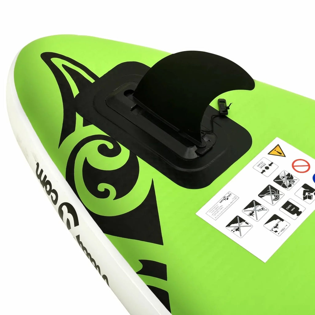 Carevas Inflatable Paddleboard Sizeet 144.1"x29.9"x5.9" Green