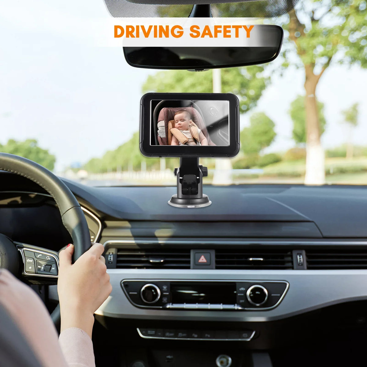 Pinnaco Baby Car High Resolution Camera Invigilator 5 Inch Mirror Display Night Vision 150° Wide View