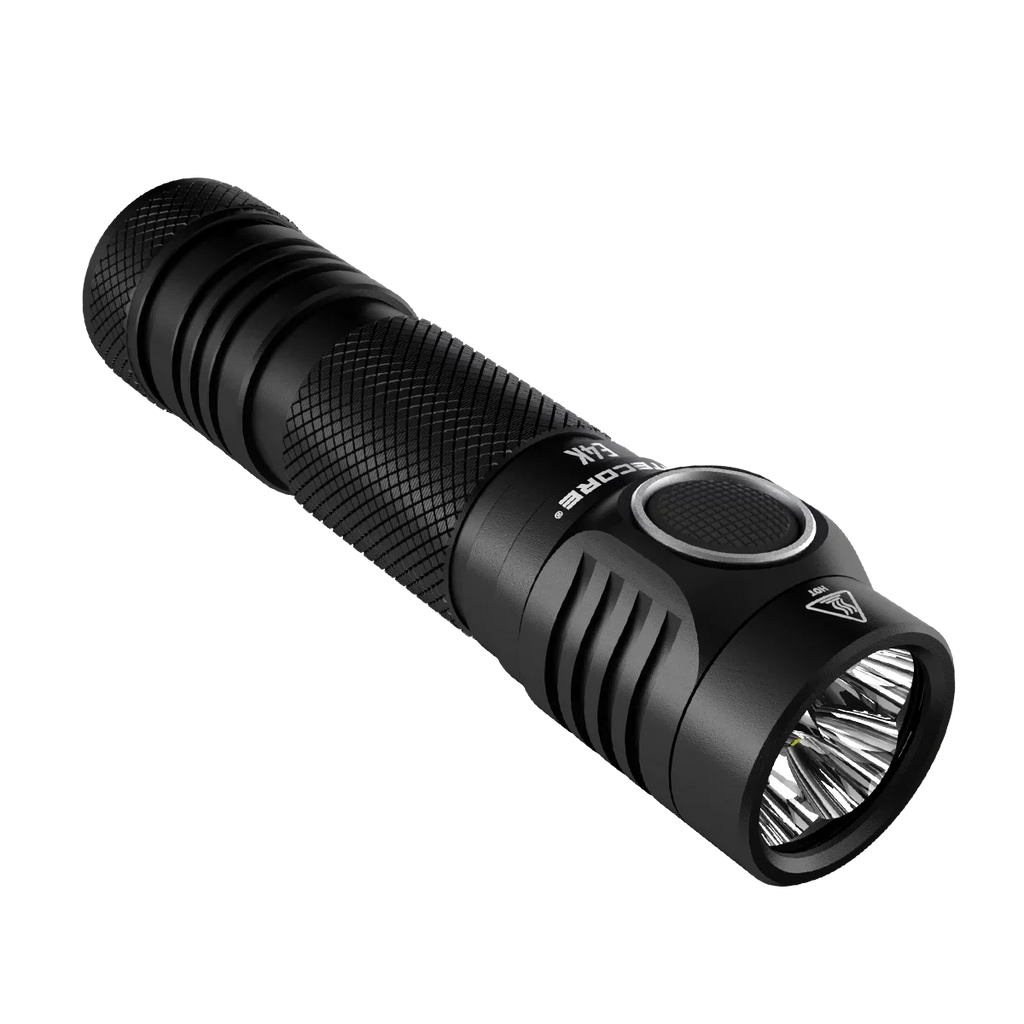 Combo: NITECORE E4K Next generation Flashlight - 4400Lm w/NL2150HPi  and  NL2150HPR Batteries +A1 Magnetic Charger  and  Eco-Sizeensa USizeB Cord