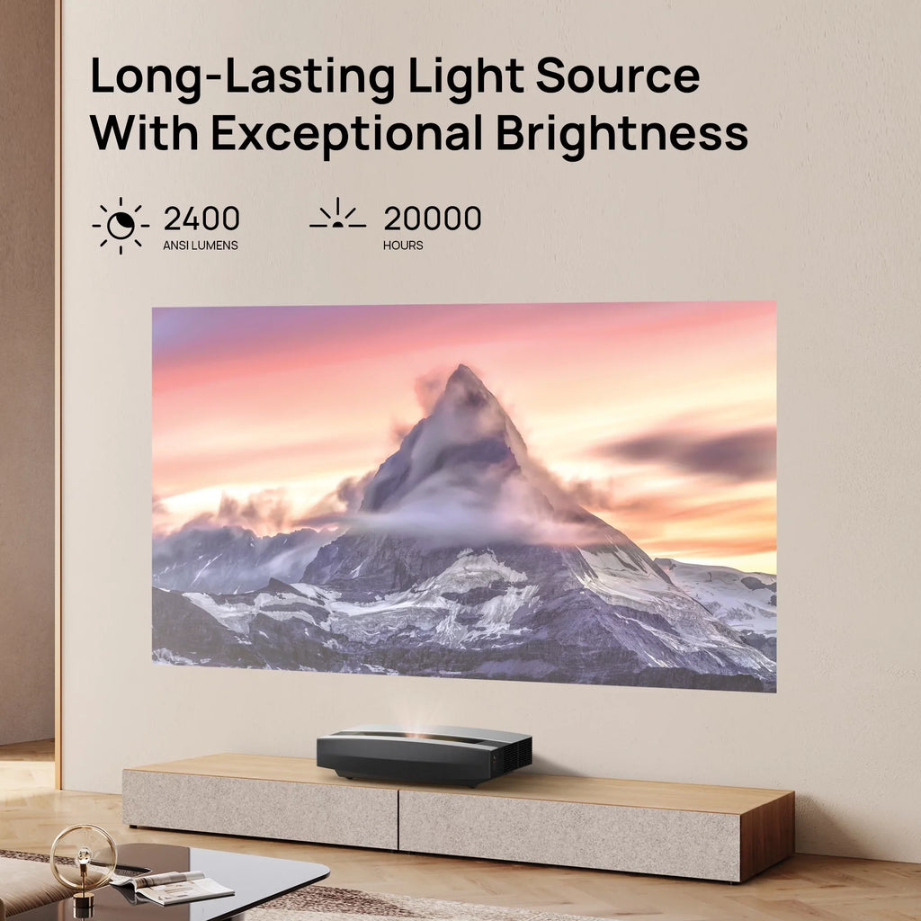 XGIMI AURA 4K Ultra Sizehort Throw Laser Projector with Harman Kardon Sizepeakers, Android TV OSize