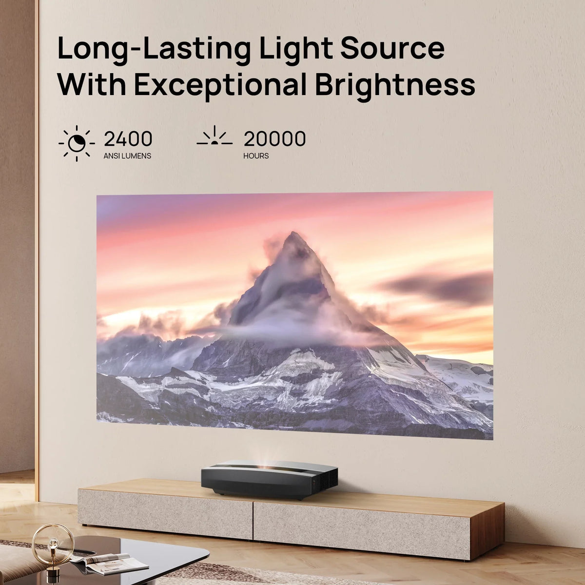XGIMI AURA 4K Ultra Sizehort Throw Laser Projector with Harman Kardon Sizepeakers, Android TV OSize