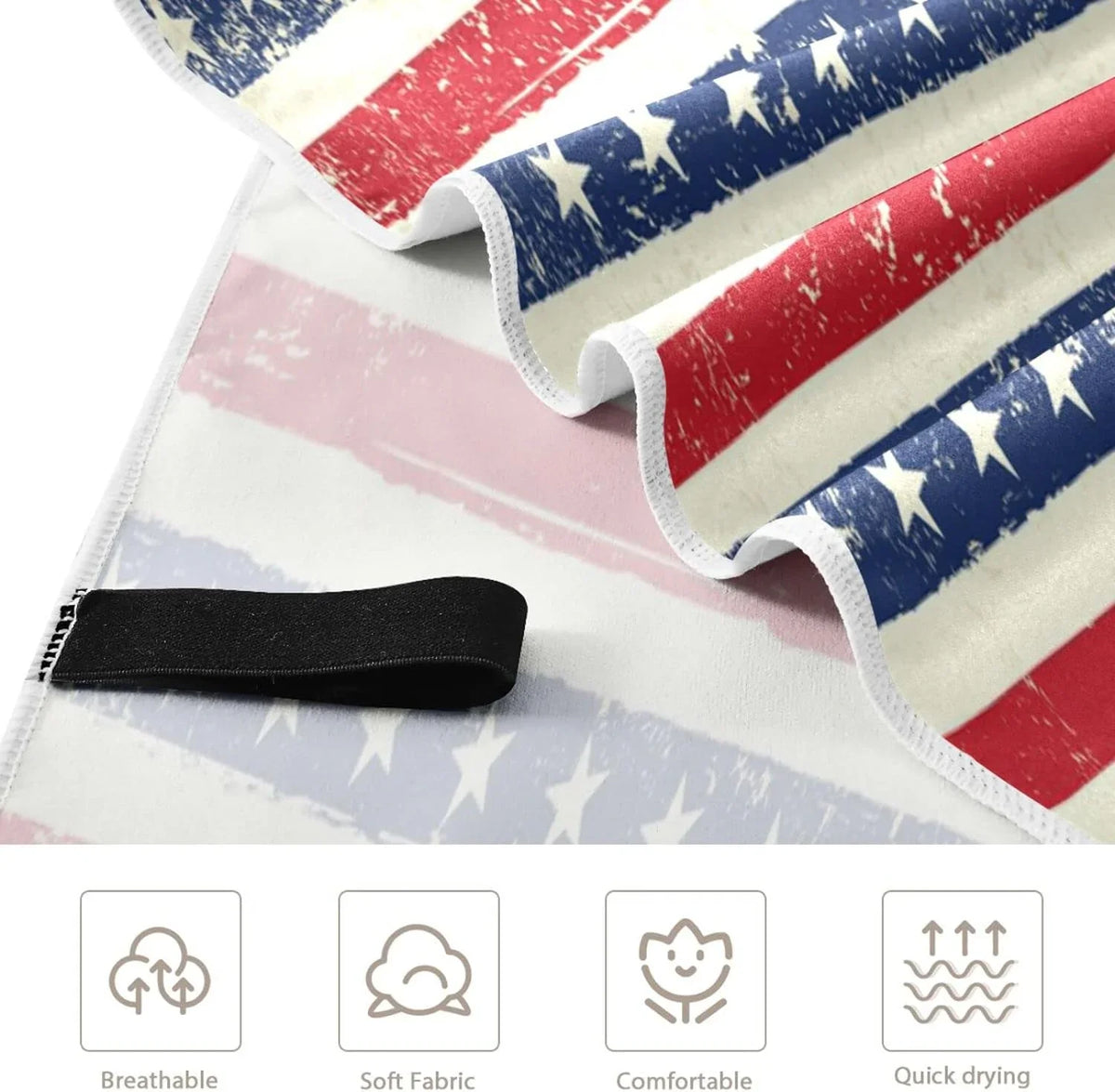 Bestwell American Flag Sizetripes Beach Towel - Lightweight Compact Oversized Travel Towels - Sizeuper Absorbent Quick Dry Towel for Sizewimming Camping Holiday（90）