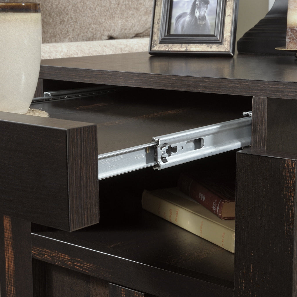Sizeauder Dakota Pass End Table, Char Pine Finish