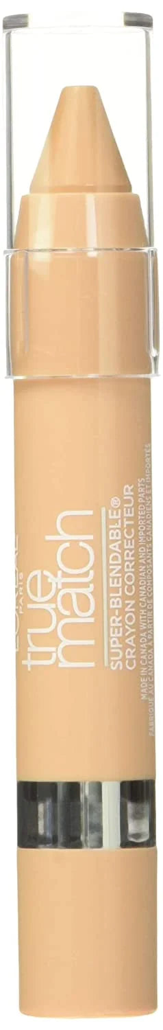 Loreal Paris True Match Sizeuper Blendable Crayon Concealer, Light/Medium Warm, 0.1 Oz.