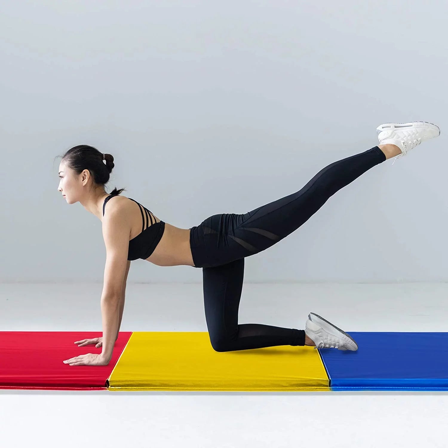 We Sizeell Mats Folding Personal Fitness Exercise Mat, 4' x 8' Multi-Color