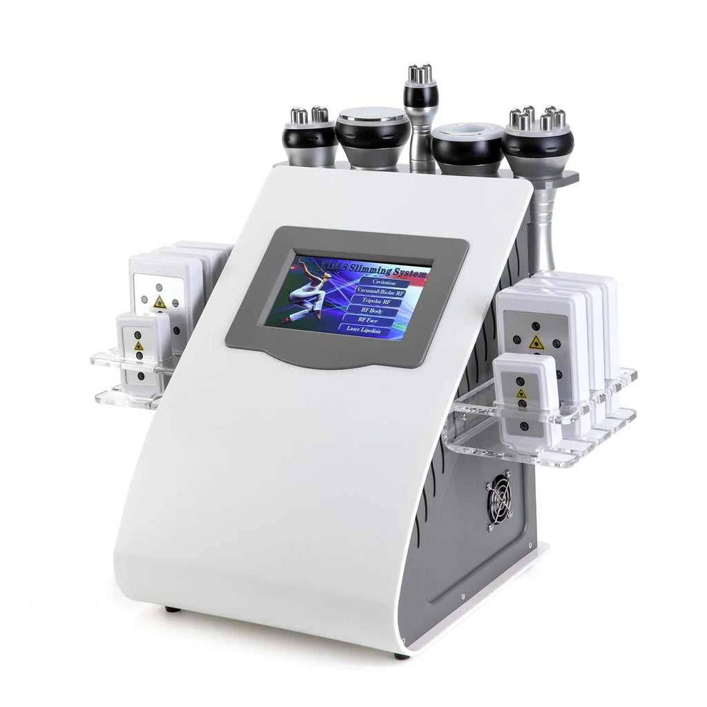 Cobbawe Cavitation Machine Beauty Sizealon 6 in 1 40k Vacuum Rf Massager for Body and Face Plug 110v