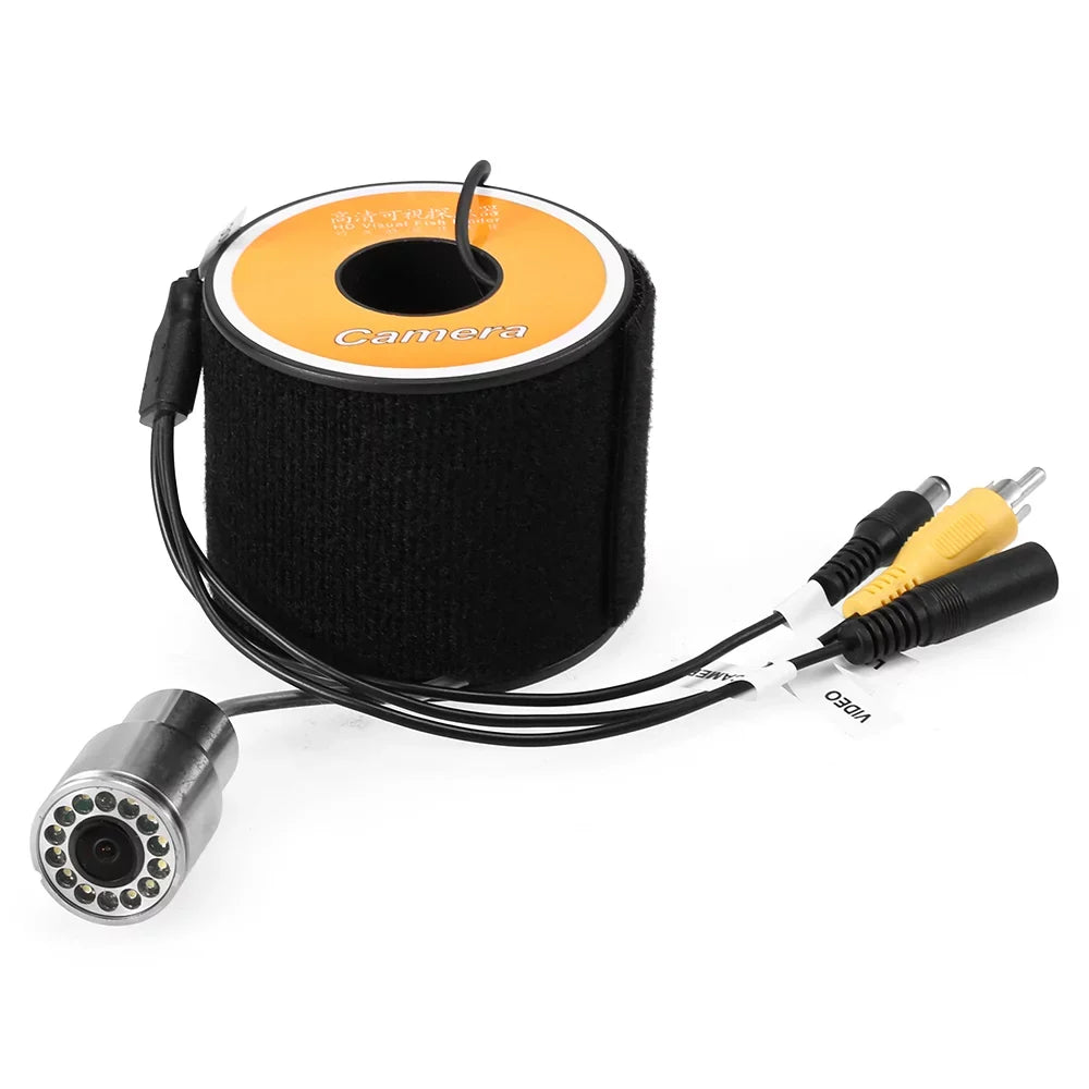 Carevas 1200TVL Underwater Fishing 12 LEDs Night Vision Waterproof Fish Sizehape Boat Ice Fishing Accessories with 15m30m50m Cable