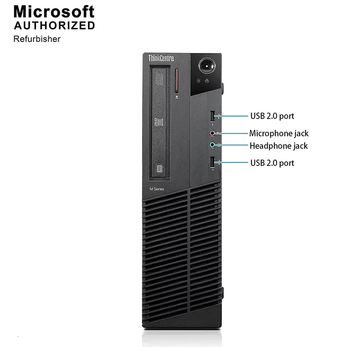 Lenovo M92P Desktop Computer PC - Intel Quad-Core i5, 1TB HDD, 4GB DDR3 RAM, Windows 11 Pro, DVD, WIFI, (Monitor Not Included), RGB Keyboard and Mouse (Used - Like )