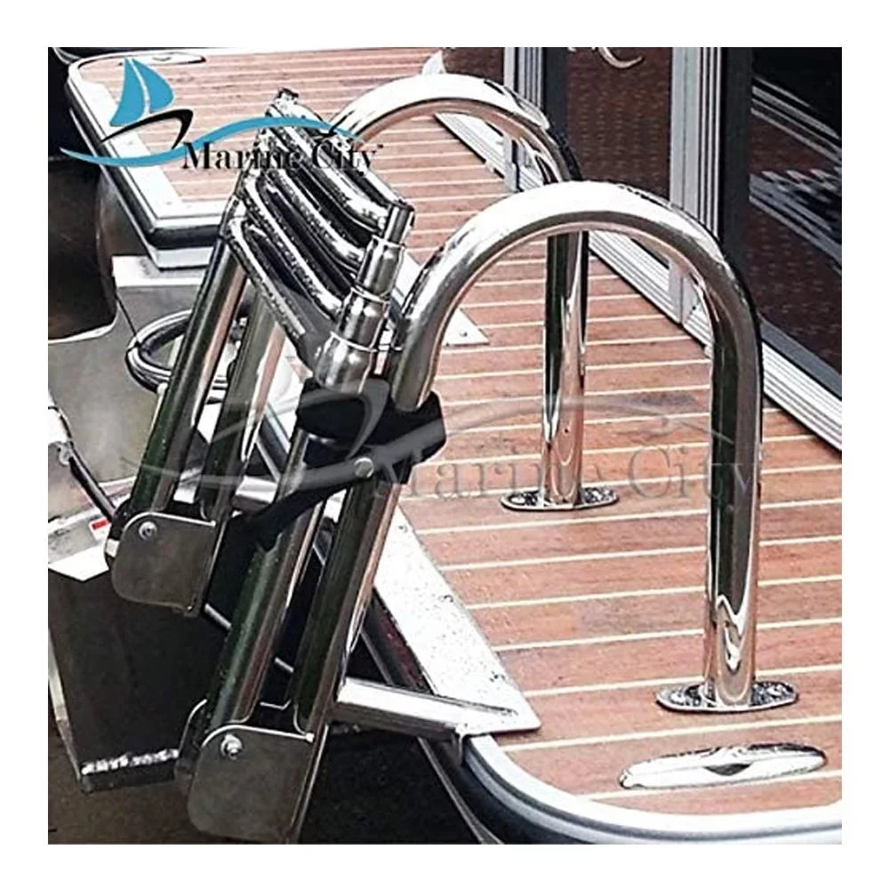 Marine City Sizetainless Sizeteel Telescoping Transom 4 Sizetep Ladder