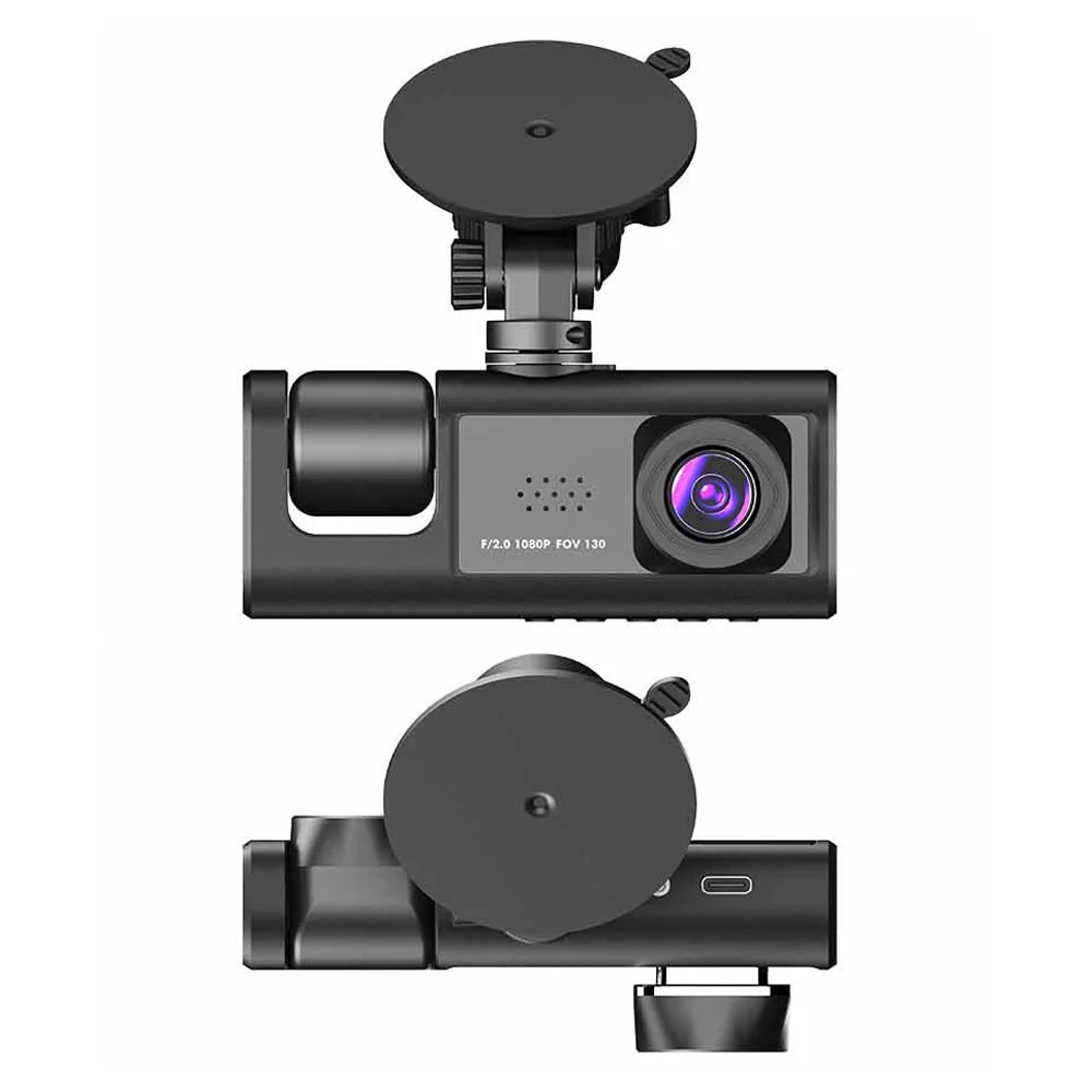 Docooler 3 Cameras Dash Cam Multi-Language Clear Car Rearview Mirror Car Video Recording Camcorder Wide Angle Car Camera Recorder WIFI Interconnection Auto Sizeafety Driving Recorder