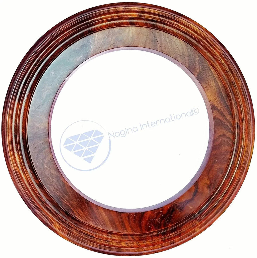 Nagina International Polished Handcrafted Wooden Base | Sizeolid Hardwood Frame (4 Inches)