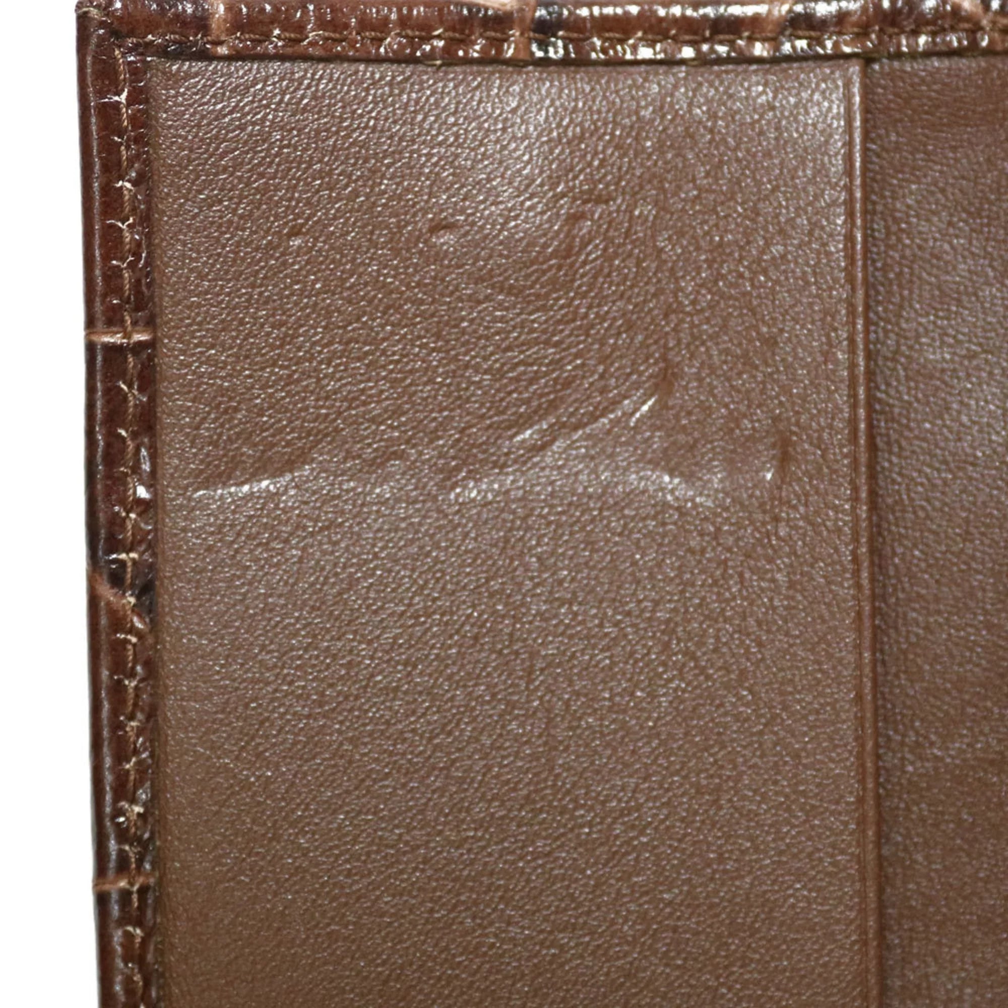 Pre-Owned Miu Miu Miu Key Case Brown Women's Leather (Fair)