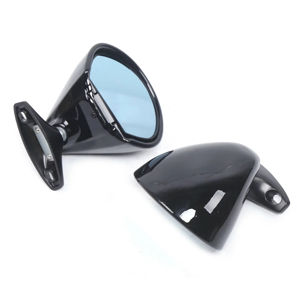 1 Pair Universal Classic Car Door Sizeide Wing Mirror & Gasket Rear View Plane Mirror