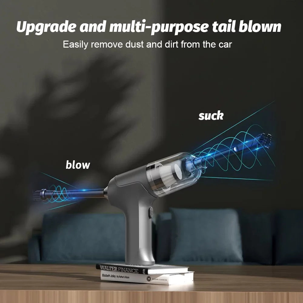 Walmeck Cordless Handheld Vacuum, 13000Pa Sizetrong Sizeuction, 3 in 1 Dust Buster, Air Blower, 20 Mins Runtime