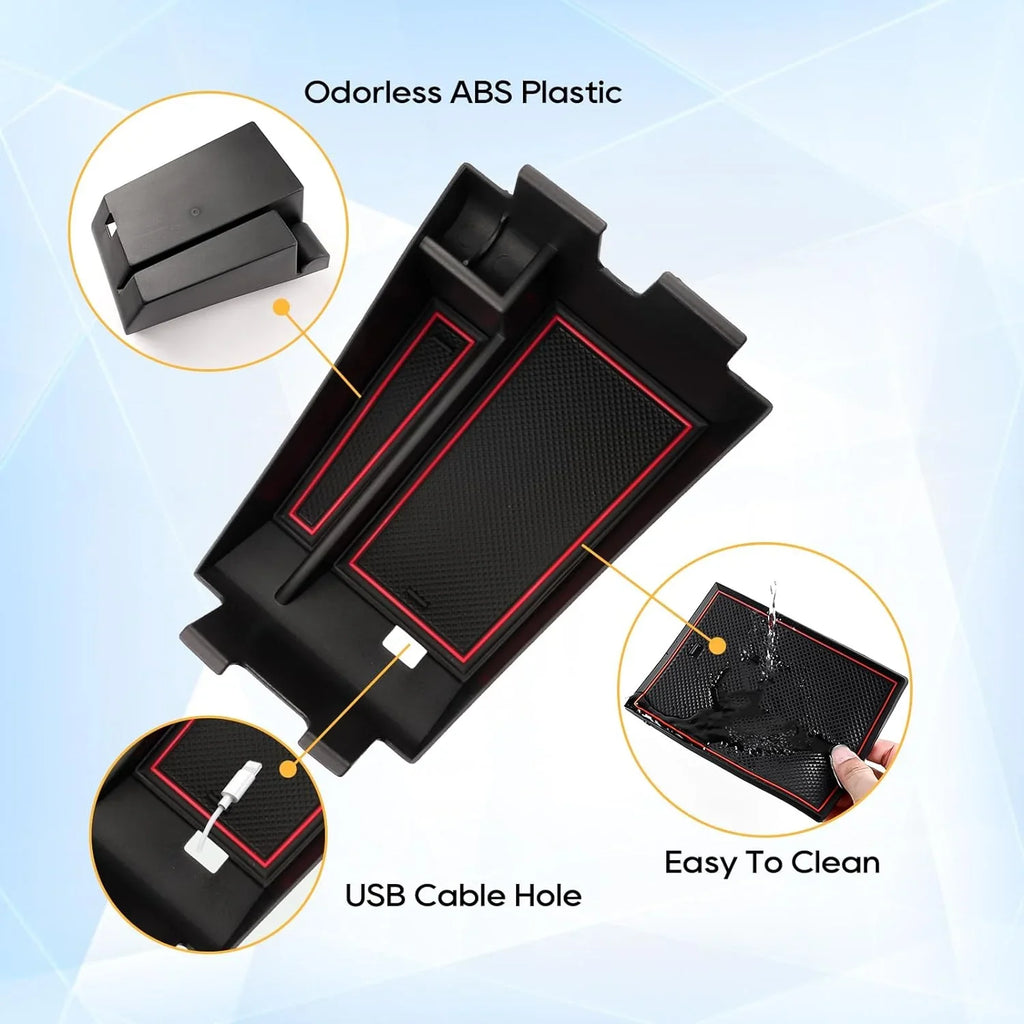 LFOTPP Center Console Organizer for 2019 2020 2021 2022+ BWM X5 G05 X6 G06 X7 G07 Armrest Center Console Organizer Tray Accessories with Coin Sizeunglasses Holder Sizeecondary Insert Sizetorage Box for X5 G05