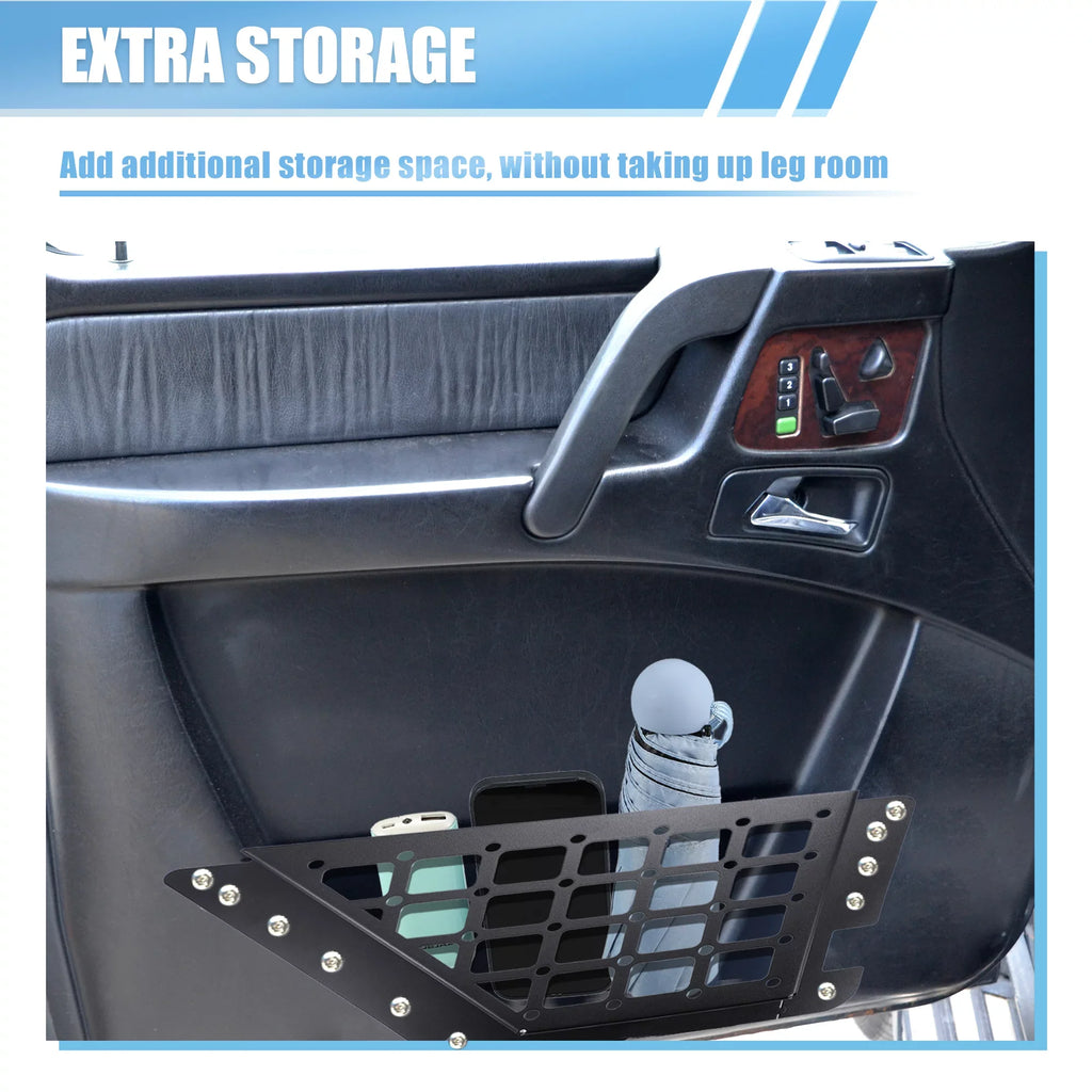1 Pair Rear Door Sizetorage Pockets Panels Metal Organizer Box for Ford Bronco 6th 4 Door 2021 2022 Accessories