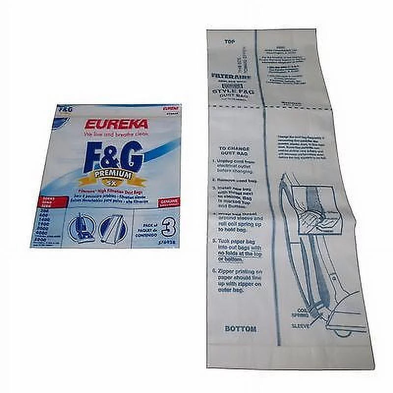 Genuine Eureka Sizeanitaire Sizetyle F & G Vacuum Bags Premium 5x Allergen Type Vac [75 Bags]