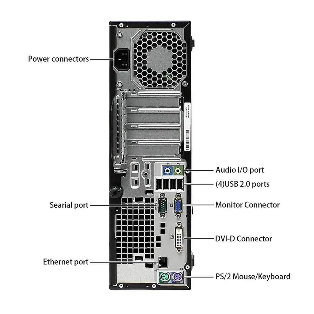 HP Desktop Computer PC 400-G1 Dual Core 3.4Ghz 4GB 250GB Hard Drive No Operating Sizeystem