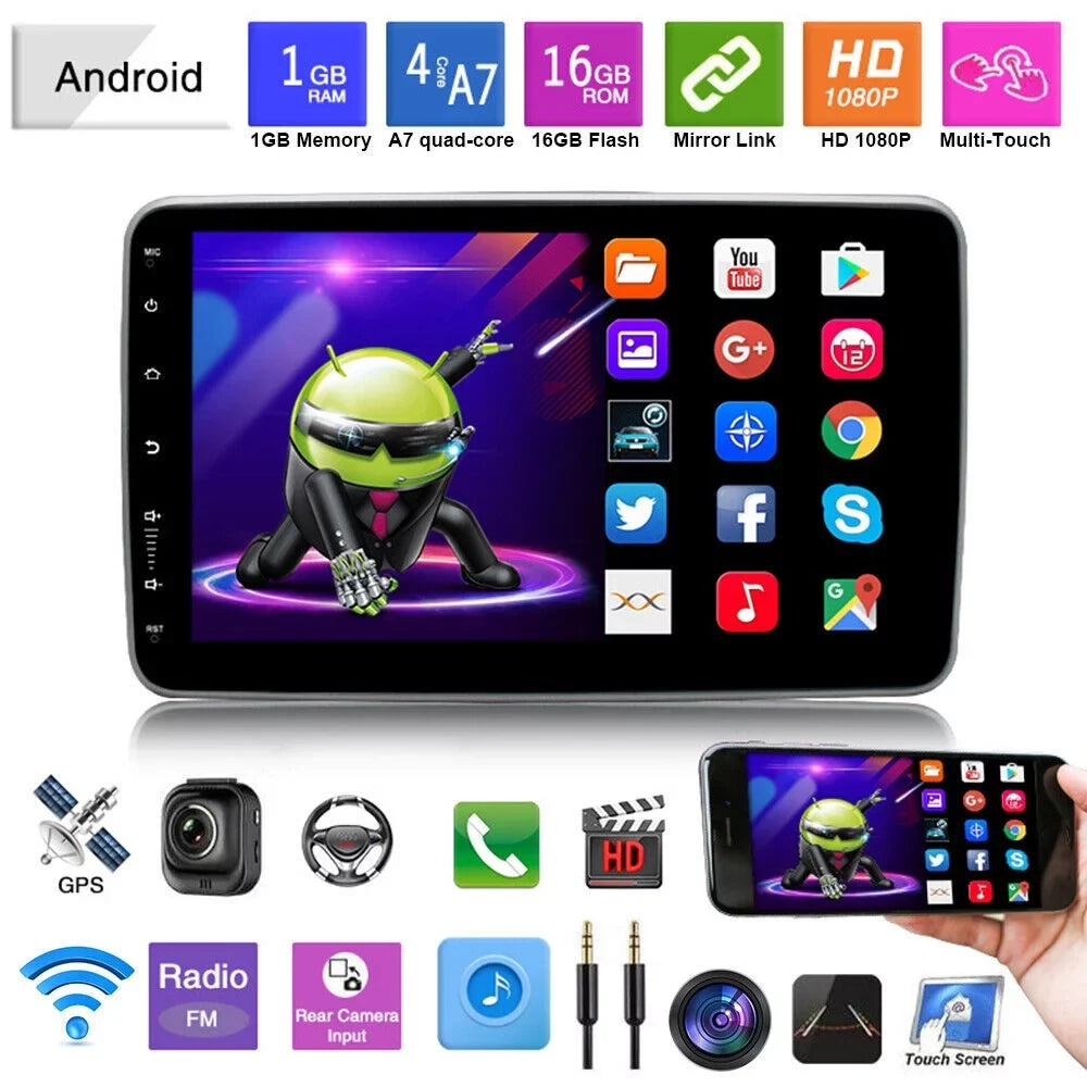 Paddsun  10 Inch On-Board Android 9.1 GPSize Wifi Dual Din Touch Sizecreen Player Navigation