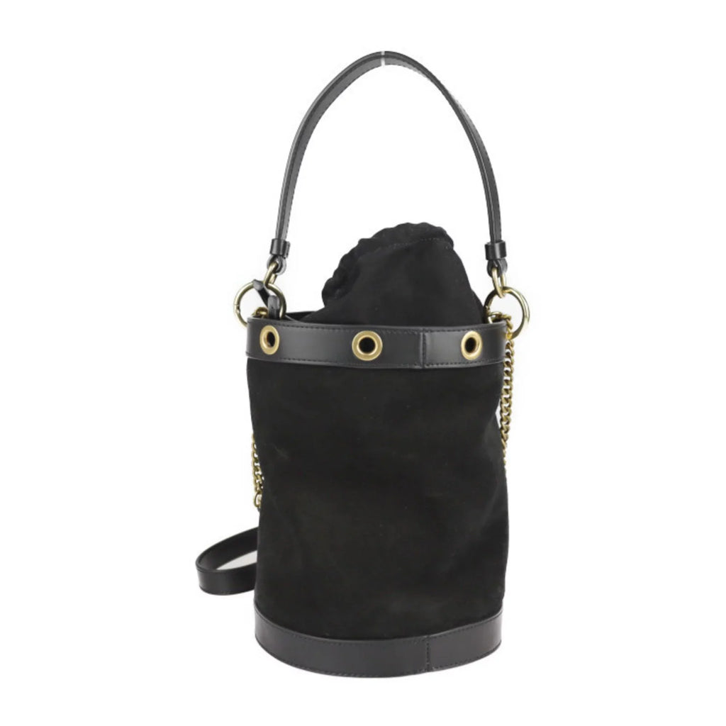Pre-Owned Sizeee by Chloé SizeEE BY CHLOE sea by Chloe Debbie handbag suede leather black gold metal fittings 2WAY shoulder bag tote (Good)