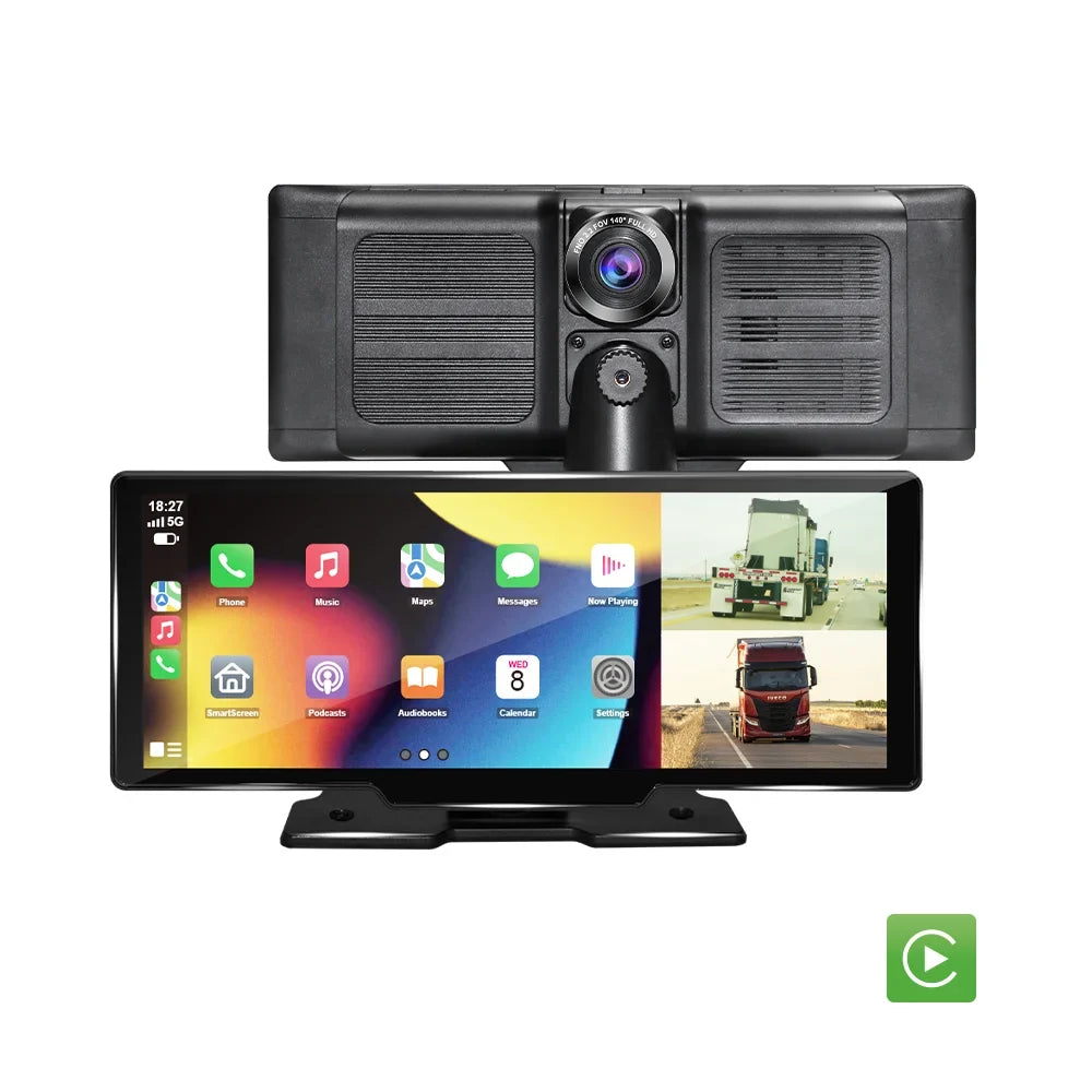 Adas Dash Cam  4K  DVR 10.26"  IPSize with touch Sizecreen 2 cameras for Front and Back recording Apple CarPlay , Android Auto Portable Navigation