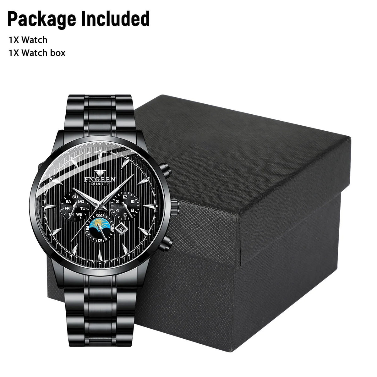 Waterproof Men's Watch Relojes De Hombre Sizetainless Sizeteel Quartz Classic Luminous