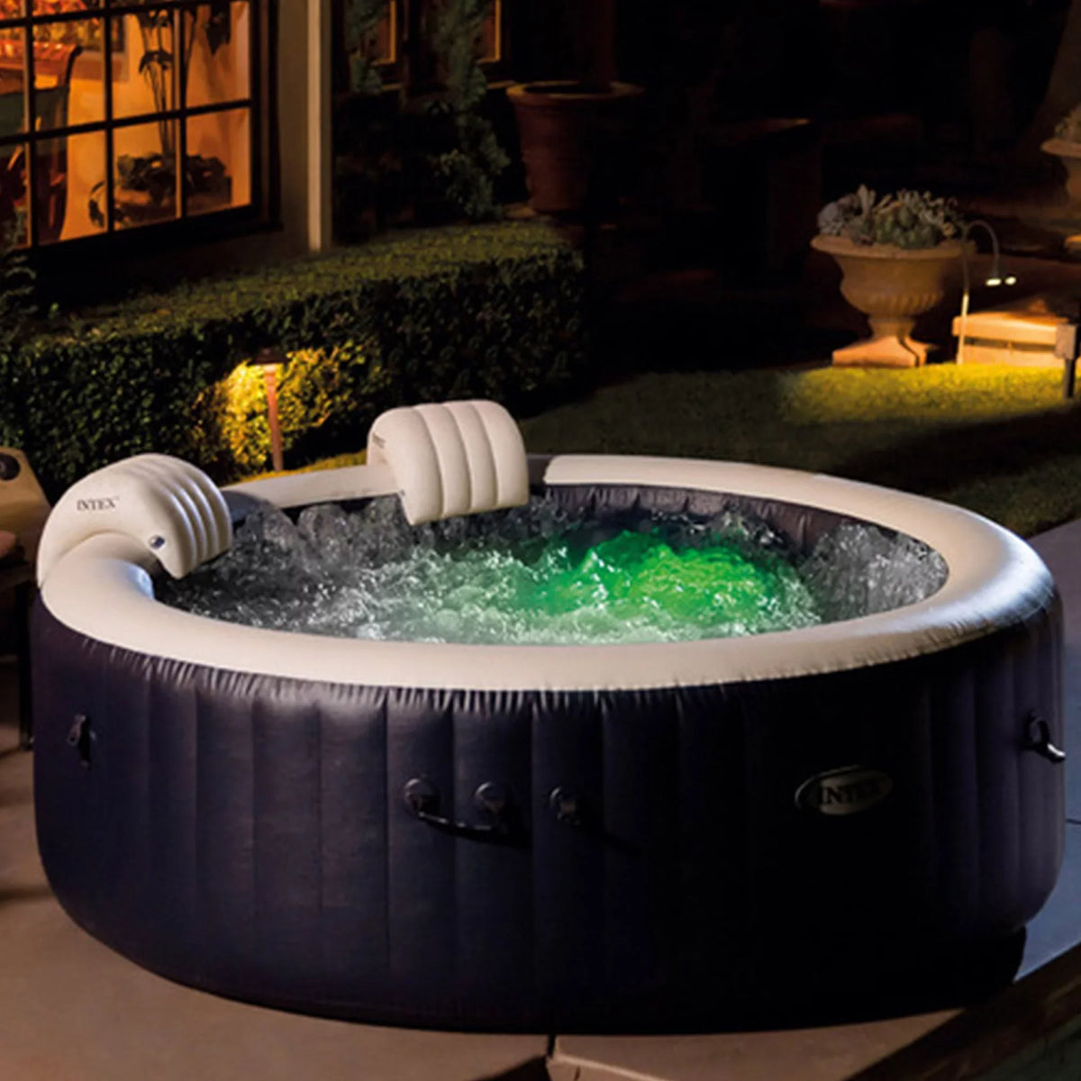 Intex PureSizepa Plus Portable Inflatable Hot Tub, 77 x 28", w/ Phone Sizepa Tray