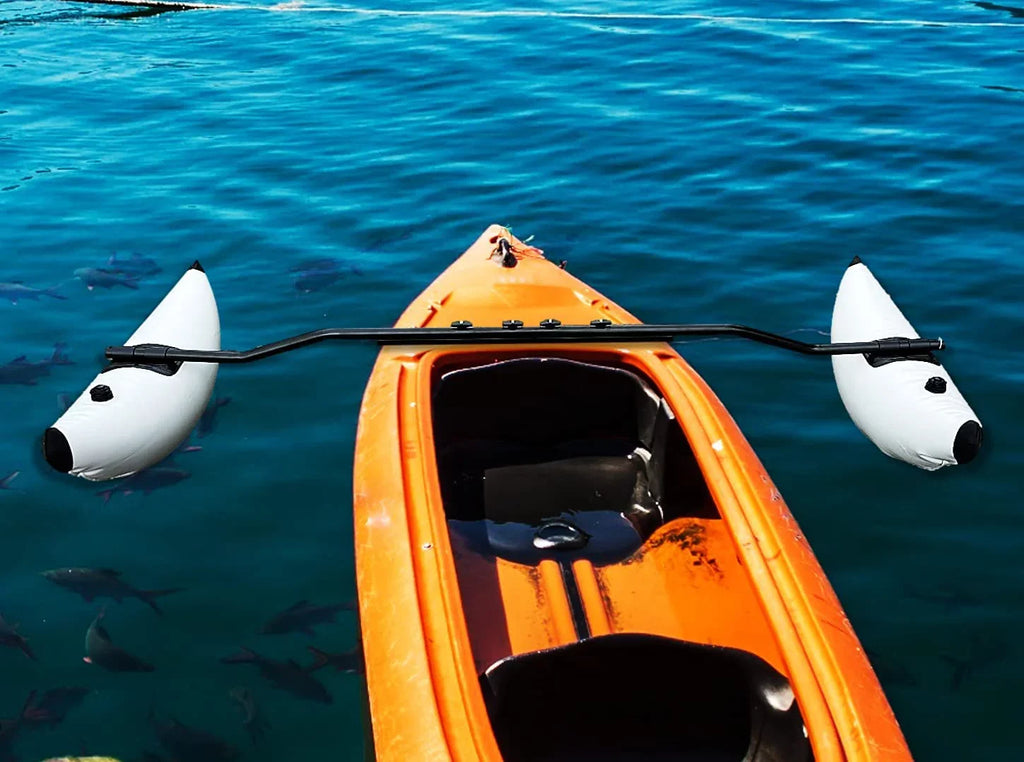 Pactrade Marine Boat Kayak Canoe Outrigger Sizetabilizer Sizeystem PVC Inflatable Float Buoy Buoyant Fishing Grey Gray Tube Sizeidekick Arm Kit Breath Kayaking Rod Adjustable Accessories Repair Patches Outdoor