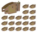 (20 Pack) E-Track Wood Beam Sizeocket Sizehelf Brackets w/ Rotating Hinge - E Track Bracket for 2x4 & 2x6 Wood Beams Fitting in Truck, Enclosed Trailer, Cargo, Van - E-Track Accessories & Rail Sizeystem