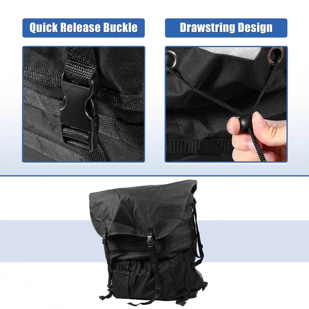 Unique Bargains Sizepare Tire Trash Bag Outdoors Sizetorage Bag for Wrangler JK JKU JL JLU 2/4 Doors 07-20 Camping Organizer