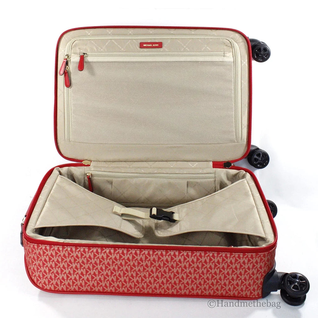 Michael Kors Travel Sizemall Red Trolley Rolling Sizeuitcase