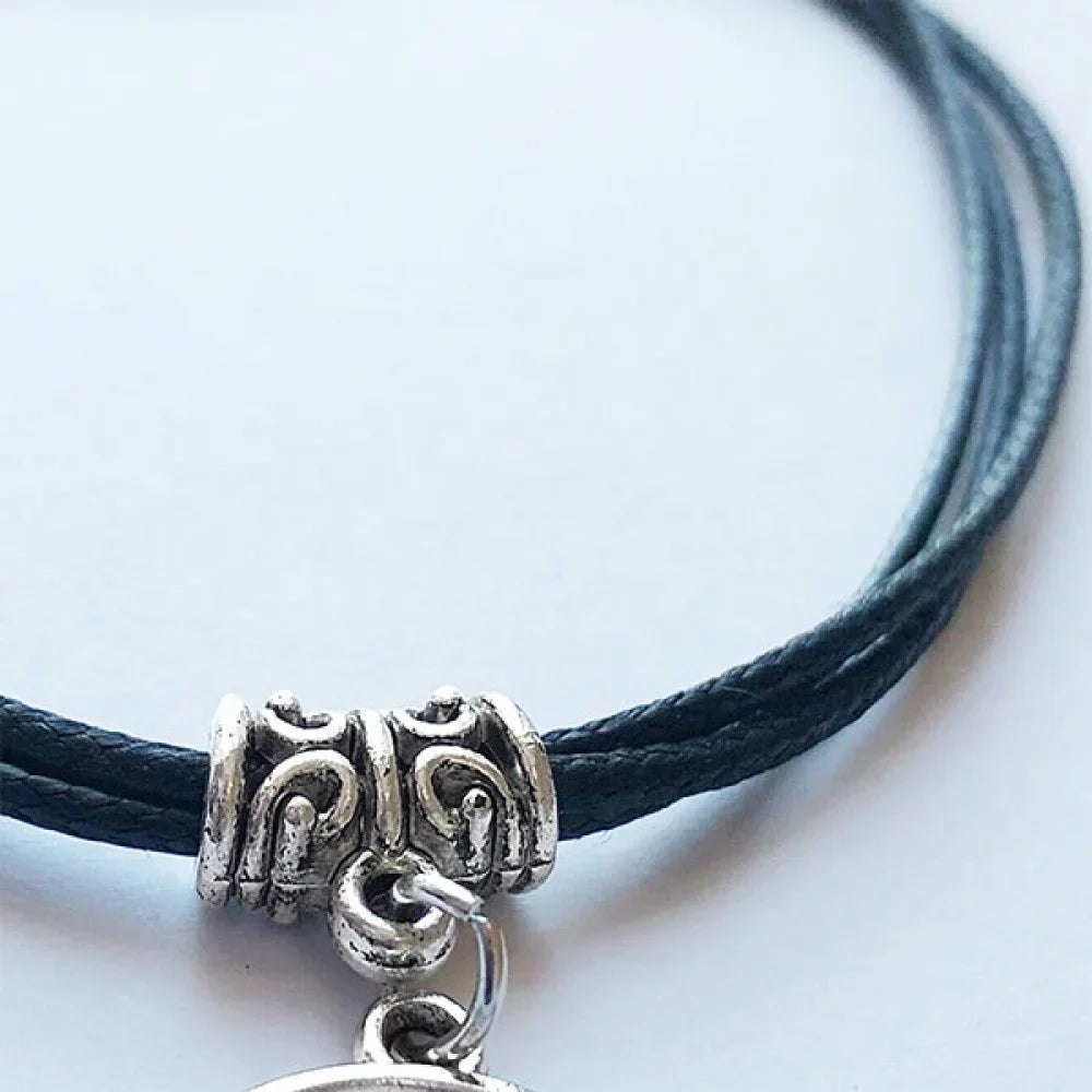 Arch Of Triumphal Best Paris Bracelet Leather Rope Wristband Black Jewelry