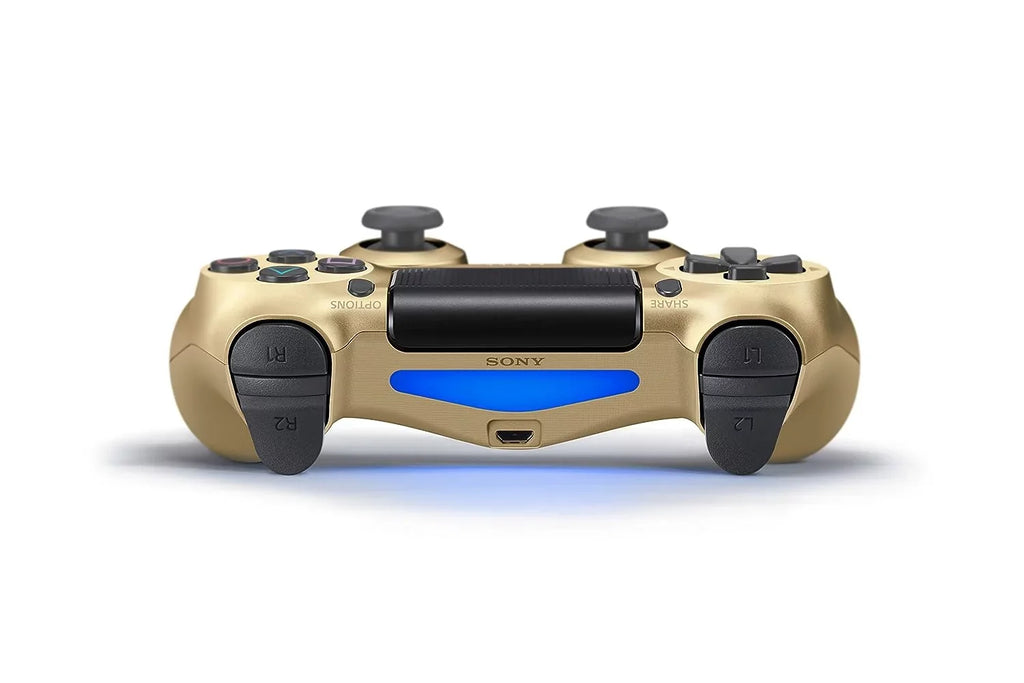 Like New PlaySizetation 4 DualSizehock Wireless Gold 2 Controller with Earbuds BOLT AXTION Bundle