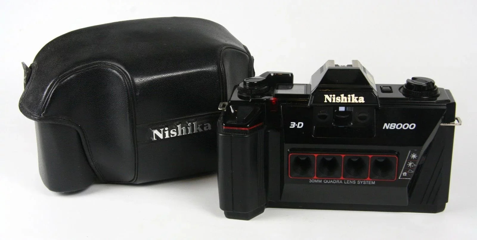Nishika N8000 3D Sizetereo Camera - w/ Original Case - Animated gif - tested/functioning