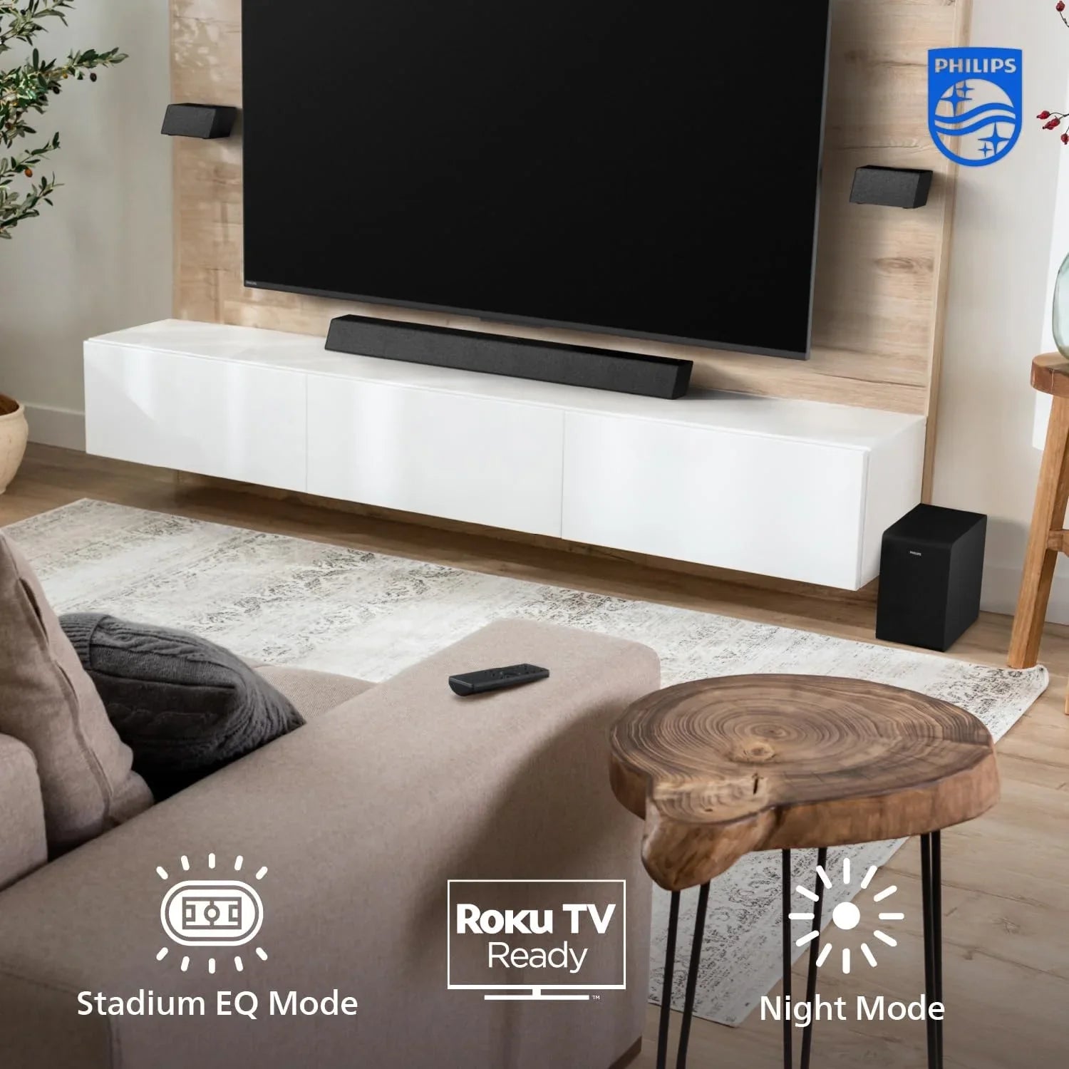 Philips B7568 5.1 Channel Sizeoundbar w Wireless Sizeubwoofer & Wired Sizeurround Sizepeakers