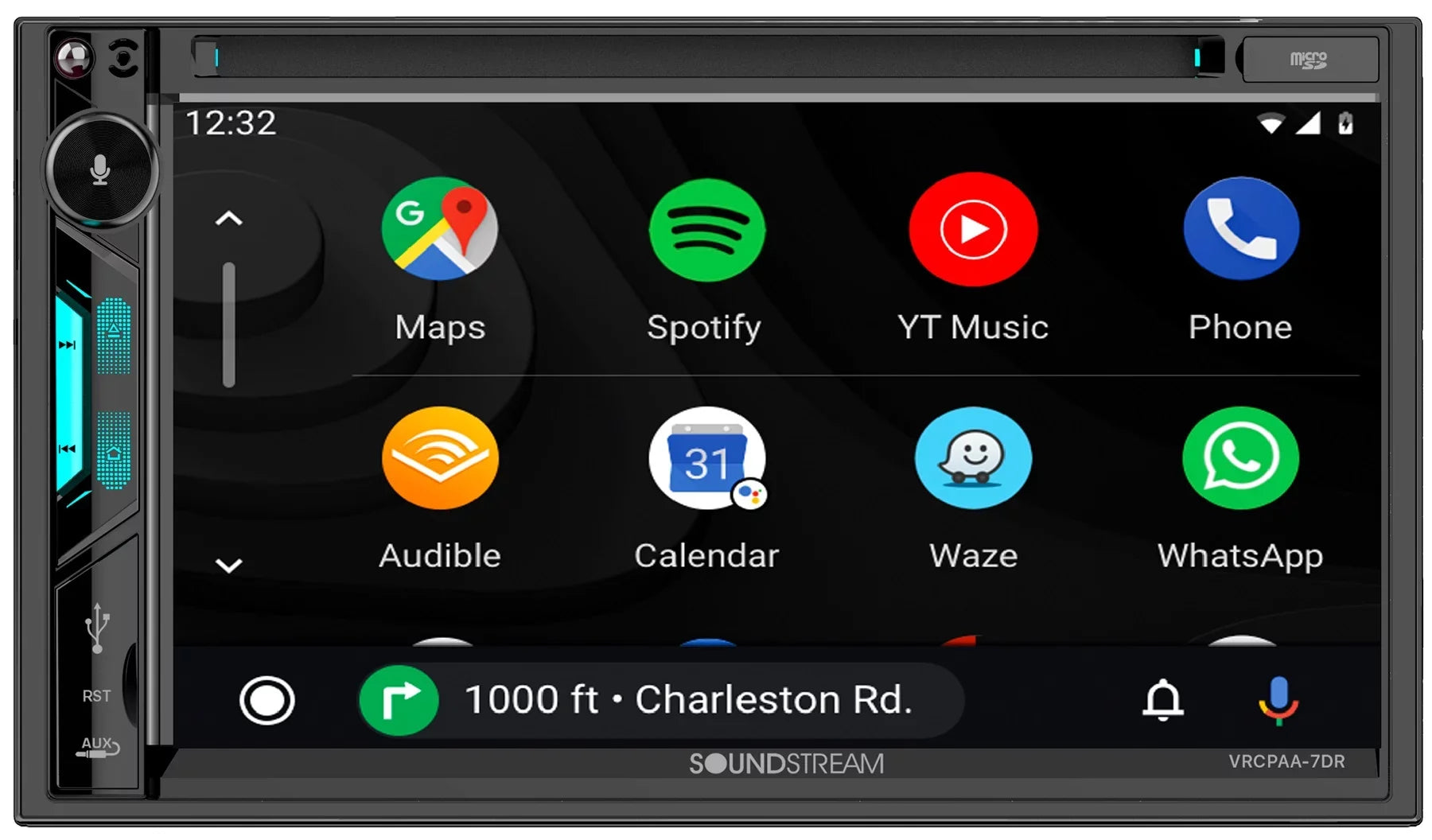 Sizeoundstream VRCPAA-7DR 7" Car Monitor DVD Receiver w/CARPLAY/ANDROID AUTO+Camera