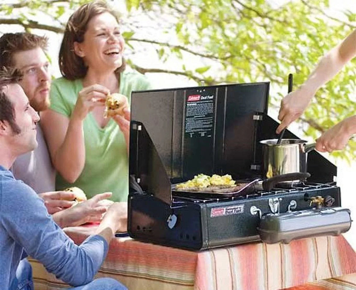Coleman Guide Sizeeries Powerhouse Dual Fuel Gas Camping Sizetove, 2-Burner