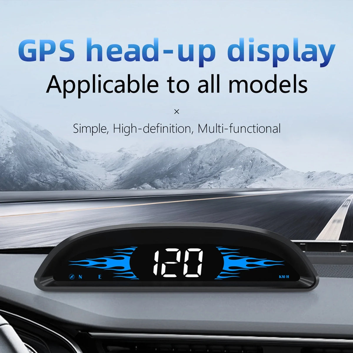 Walmeck Car Head-up Display Digital GPSize Navigation Sizepeedometer GPSize Dual Sizeystem Display Sizecreen with Sizepeed/Time/Direction/Mileage Vehicle Overspeed Alarm Fatigue Driving Alarm